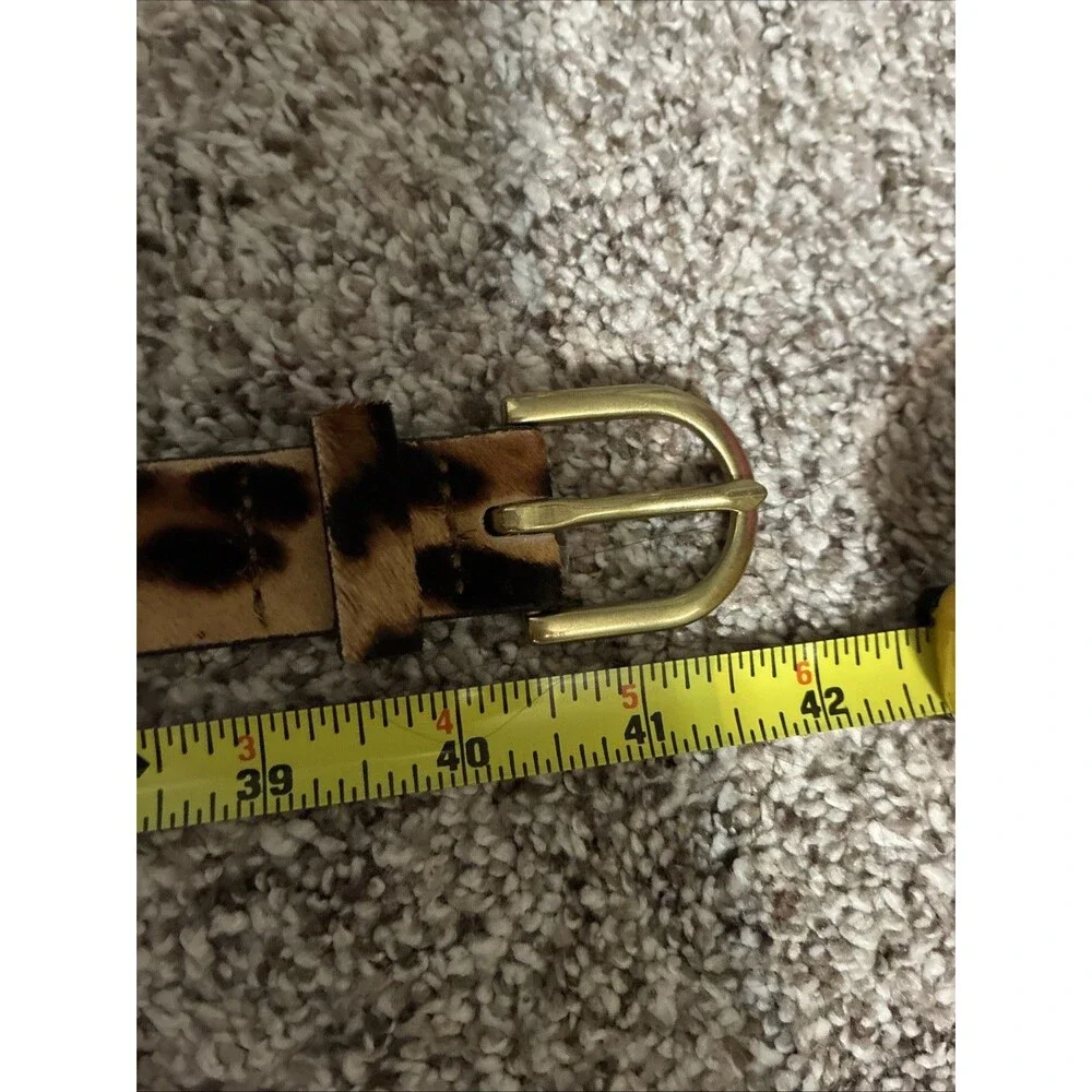 J. Crew, Calf Hair Belt In Leopard Leather S/M 41” $70